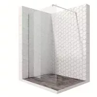 Душевое ограждение со свободным боковым входом и небольшой перегородкой по ширине 