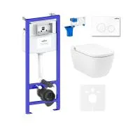 Комплект инсталляции и унитаза 7 в 1 Lavinia Boho Relfix Smart V-Clean 87561121  