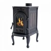 Печь-камин "СИБИРЬ-6" чугунная со стеклом
